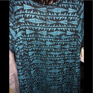 Lularoe Jacquard Teal Carly XL